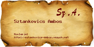 Sztankovics Ambos névjegykártya
